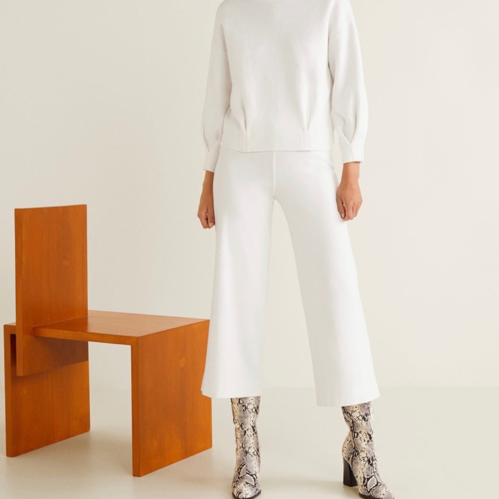 MANGO White Trousers Culottes Brand NEW WITH TAG